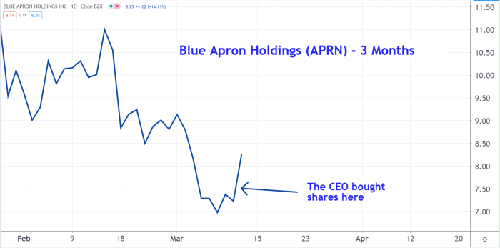 Blue apron stock price