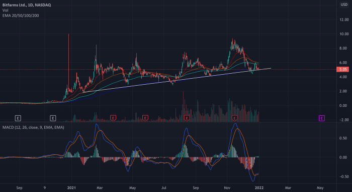 Bitfarm stock price